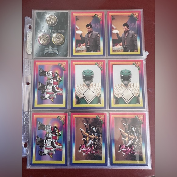 Toys | 29 Cards Power Rangers Nonsports Trading Card Lot Green Ranger ...